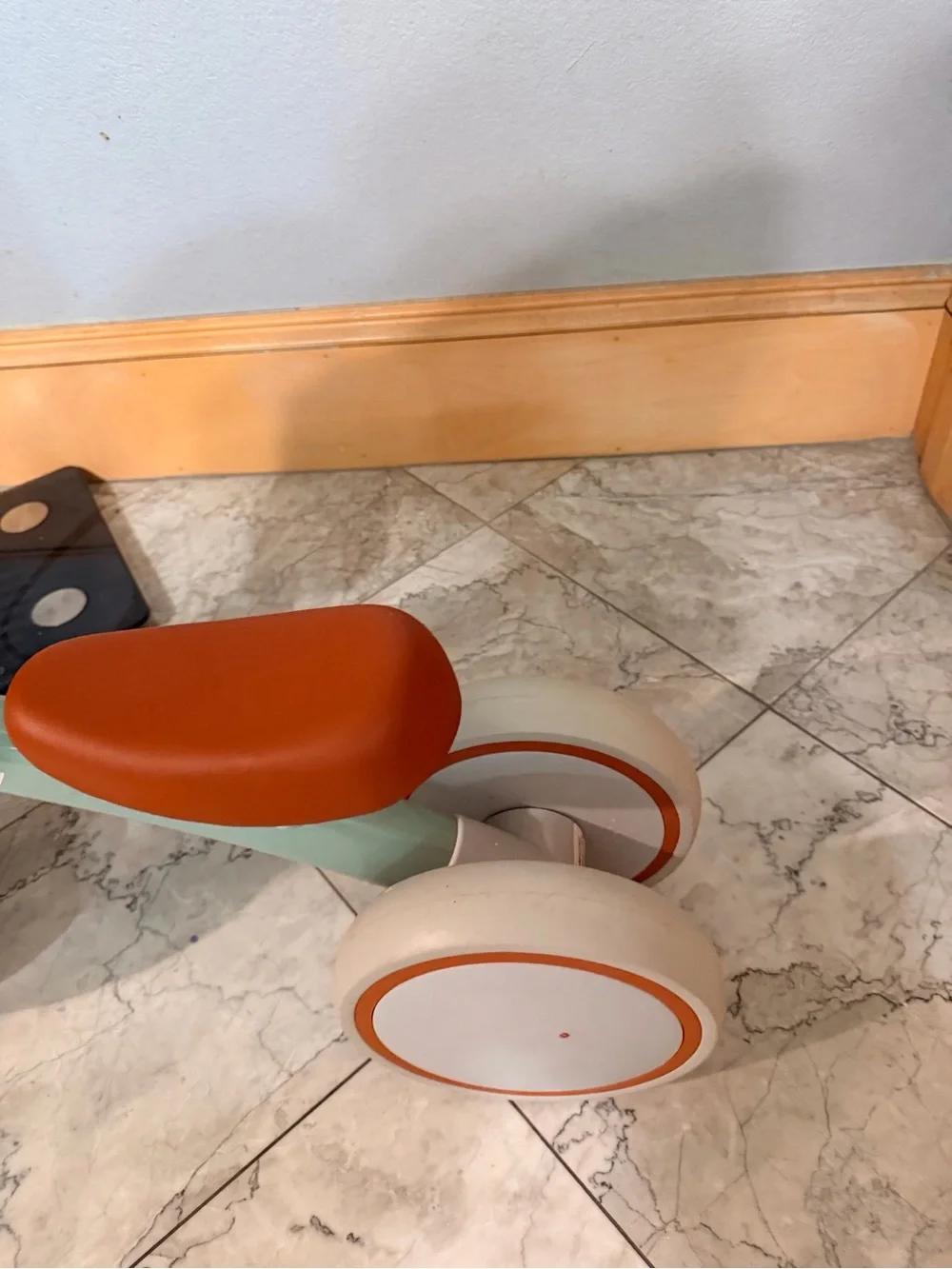 Kids Balance Bike in Mint and Orange — Lightweight Ride-On